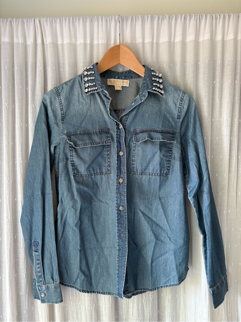 Michael Michael kors jean button down with studded collar